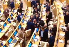    Gürcüstan parlamentində əlbəyaxa dava -    Video       